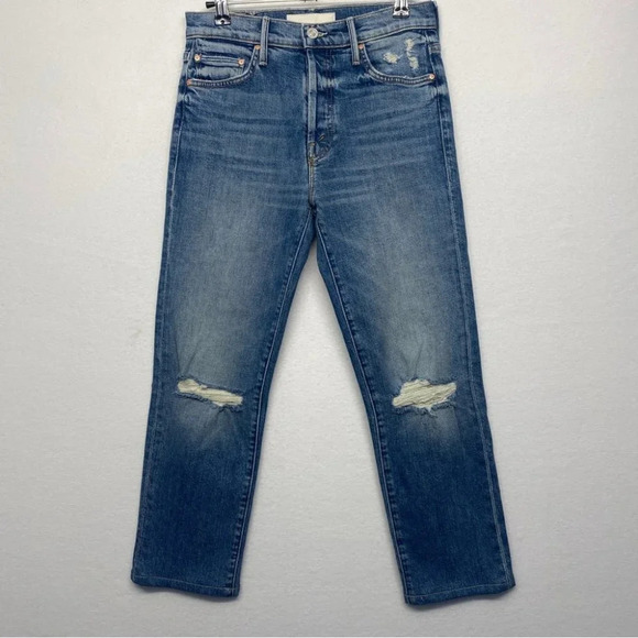 Mother Superior Trickster Ankle Cryin' On Holy Ground Straight Jeans Distressed - Picture 3 of 9